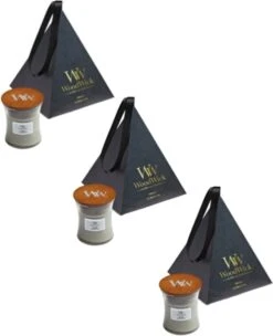 Woodwick Gift Set Mini Candle Fireside Voordeel 3 Stuks Cadeautip