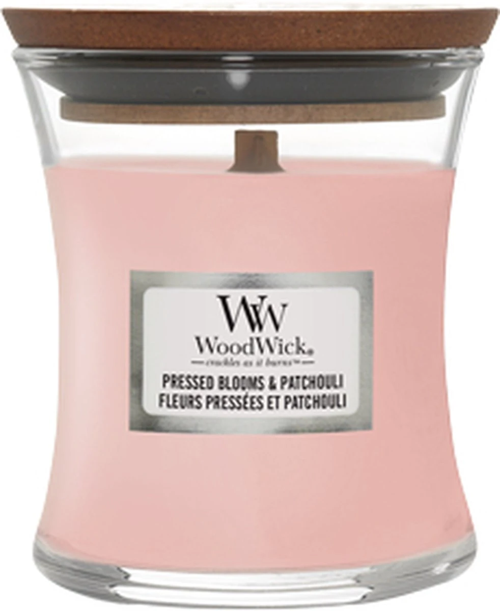 WoodWick Geurkaars Mini Pressed Blooms & Patchouli - 8 Cm / ø 7 Cm 6 WoodWick Geurkaars Mini Pressed Blooms & Patchouli - 8 Cm / ø 7 Cm - Afbeelding 4
