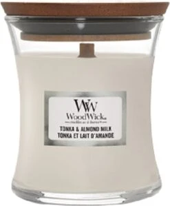 WoodWick Geurkaars Mini Tonka & Almond Milk - 8 Cm / ø 7 Cm