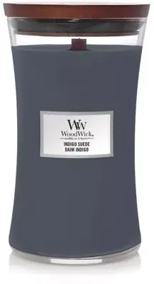 WoodWick Large Candle Indigo Suede