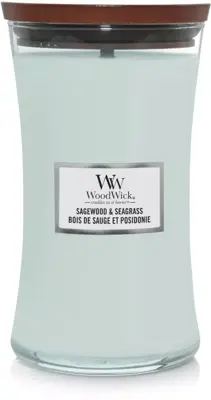WoodWick Large Candle Sagewood & Seagrass