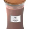 WoodWick Large Candle Stone Washed Suede