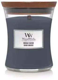 WoodWick Medium Candle Indigo Suede