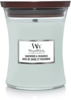 WoodWick Medium Candle Sagewood & Seagrass