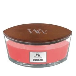WoodWick Melon & Pink Quartz Ellipse Candle