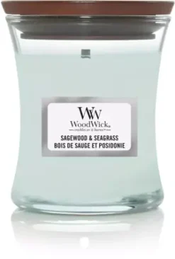 WoodWick Mini Candle Sagewood & Seagrass