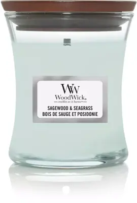 WoodWick Mini Candle Sagewood & Seagrass 3 WoodWick Mini Candle Sagewood & Seagrass