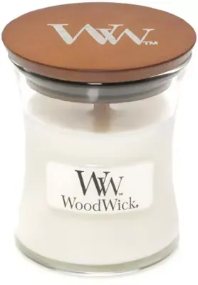 WoodWick Mini Candle White Teak 3 WoodWick Mini Candle White Teak