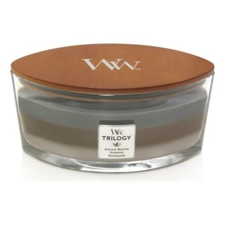 WoodWick Trilogy Cozy Cabin Ellipse Candle 3 WoodWick Trilogy Cozy Cabin Ellipse Candle