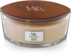 WoodWick White Honey Ellipse Candle