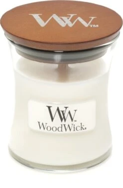WoodWick White Teak Mini Candle