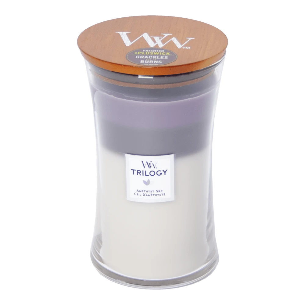 Woodwick Amethyst Sky Trilogy Large Candle - Geurkaars 3 Woodwick Amethyst Sky Trilogy Large Candle - Geurkaars