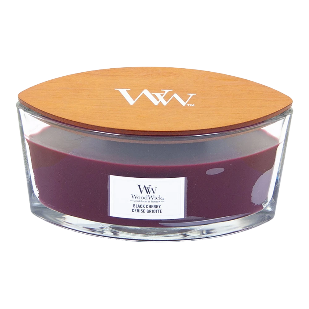 Woodwick Black Cherry Ellipse Candle - Geurkaars 3 Woodwick Black Cherry Ellipse Candle - Geurkaars