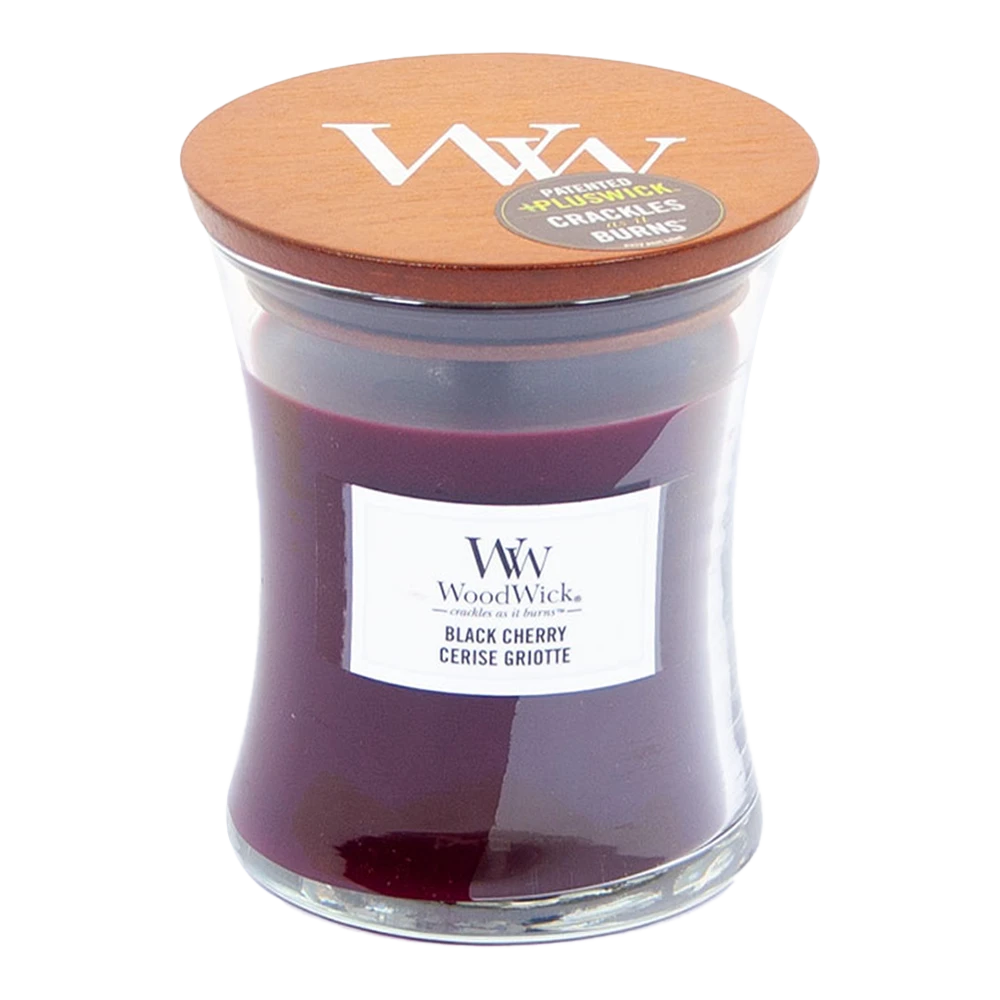 Woodwick Black Cherry Medium Candle - Geurkaars 3 Woodwick Black Cherry Medium Candle - Geurkaars