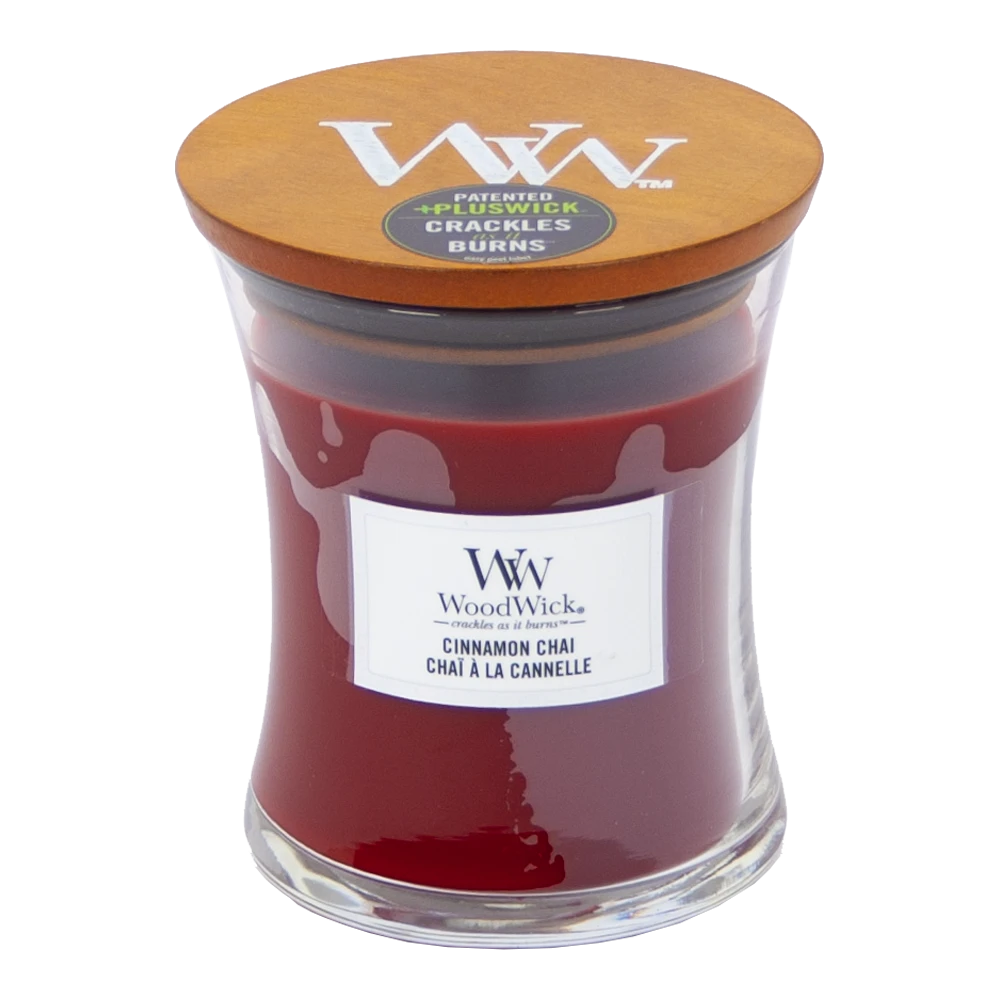 Woodwick Cinnamon Chai Medium Candle - Geurkaars 3 Woodwick Cinnamon Chai Medium Candle - Geurkaars