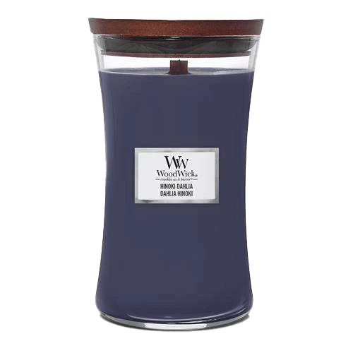Woodwick Hinoki Dahlia Large Candle - Geurkaars 3 Woodwick Hinoki Dahlia Large Candle - Geurkaars