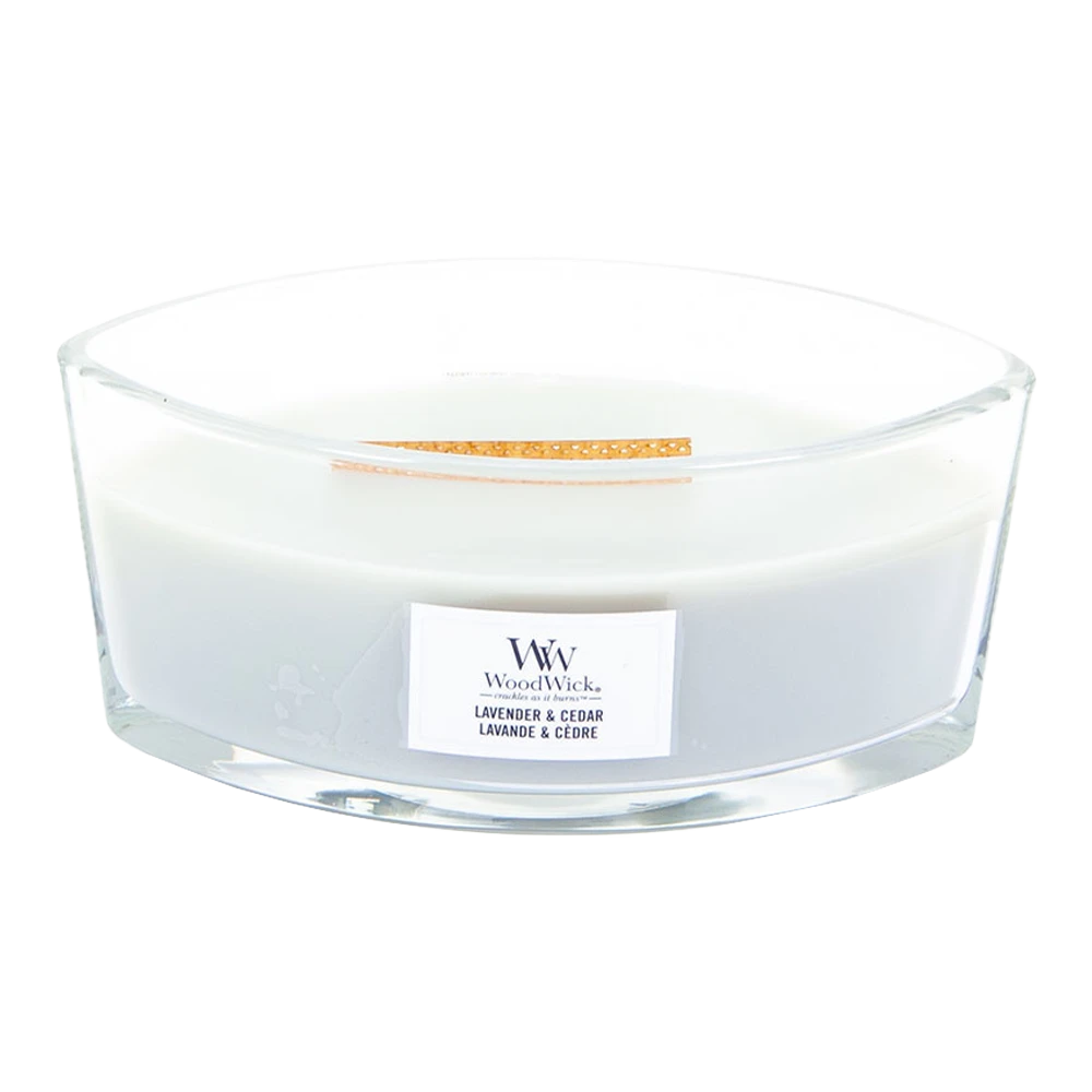 Woodwick Lavender & Cedar Ellipse Candle - Geurkaars 4 Woodwick Lavender & Cedar Ellipse Candle - Geurkaars - Afbeelding 2