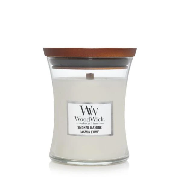 WoodWick Medium Candle - Smoked Jasmine 3 WoodWick Medium Candle - Smoked Jasmine
