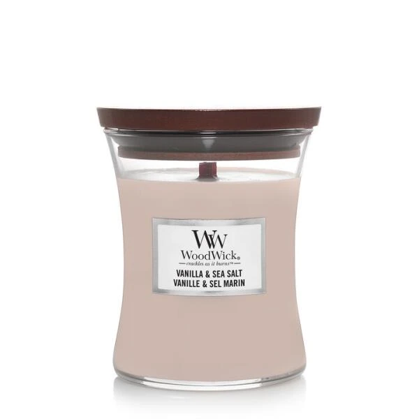 WoodWick Medium Candle - Vanilla & Sea Salt 3 WoodWick Medium Candle - Vanilla & Sea Salt