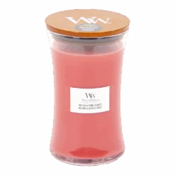 Woodwick Melon & Pink Quartz Large Candle - Geurkaars