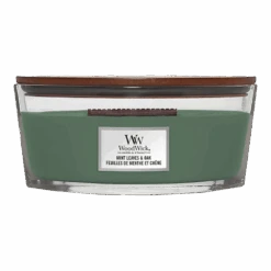 Woodwick Mint Leaves & Oak Ellipse Candle - Geurkaars