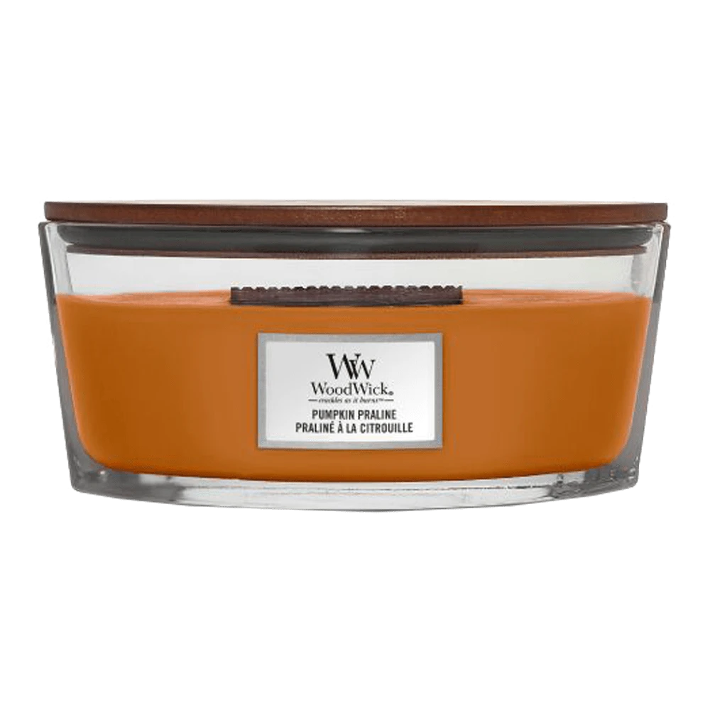 Woodwick Pumpkin Praline Ellipse Candle - Geurkaars 3 Woodwick Pumpkin Praline Ellipse Candle - Geurkaars