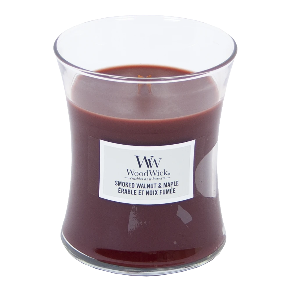 Woodwick Smoked Walnut & Maple Medium Candle - Geurkaars 4 Woodwick Smoked Walnut & Maple Medium Candle - Geurkaars - Afbeelding 2