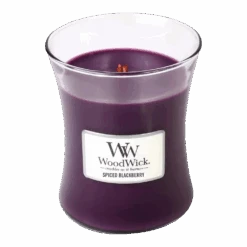 Woodwick Spiced Blackberry Medium Candle - Geurkaars