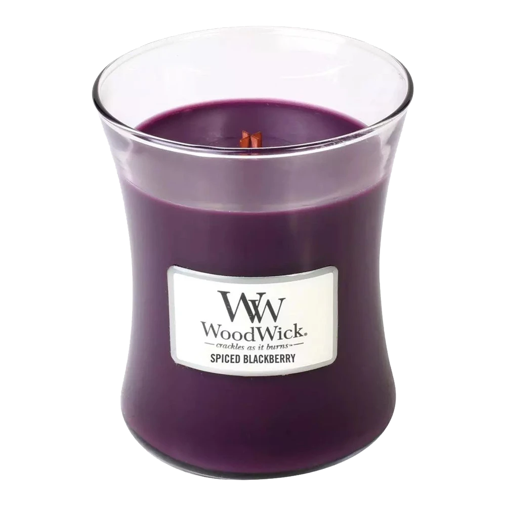 Woodwick Spiced Blackberry Medium Candle - Geurkaars 3 Woodwick Spiced Blackberry Medium Candle - Geurkaars