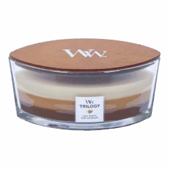 Woodwick Trilogy Cafu00e9 Sweets Ellipse Candle - Geurkaars