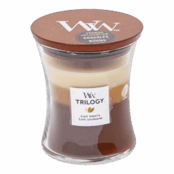 Woodwick Trilogy Cafu00e9 Sweets Medium Candle - Geurkaars