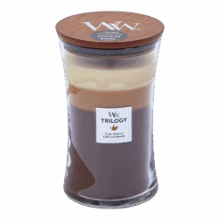 Woodwick Trilogy Cafu00e9 Sweets Large Candle - Geurkaars