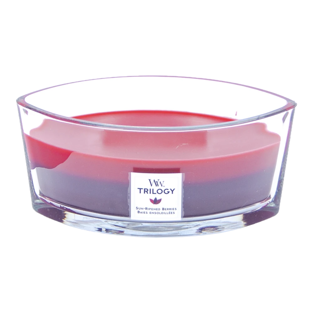 Woodwick Trilogy Sun Ripened Berries Ellipse Candle - Geurkaars 4 Woodwick Trilogy Sun Ripened Berries Ellipse Candle - Geurkaars - Afbeelding 2