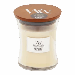 Woodwick White Honey Medium Candle - Geurkaars