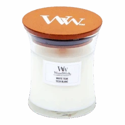 Woodwick White Teak Mini Candle - Geurkaars